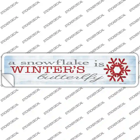 Winters Butterfly Novelty Narrow Sticker Decal Small