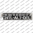 Control Alt Delete Novelty Narrow Sticker Decal