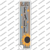 Hello Fall Sunflower Novelty Narrow Sticker Decal Small