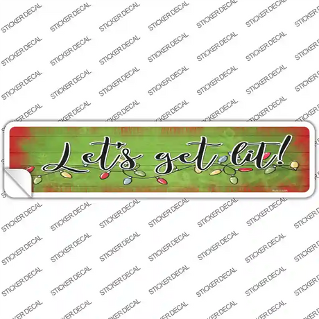 Getting Lit Green Novelty Narrow Sticker Decal Small