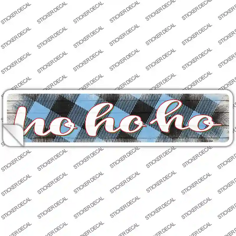 Ho Ho Ho Blue Novelty Narrow Sticker Decal Small