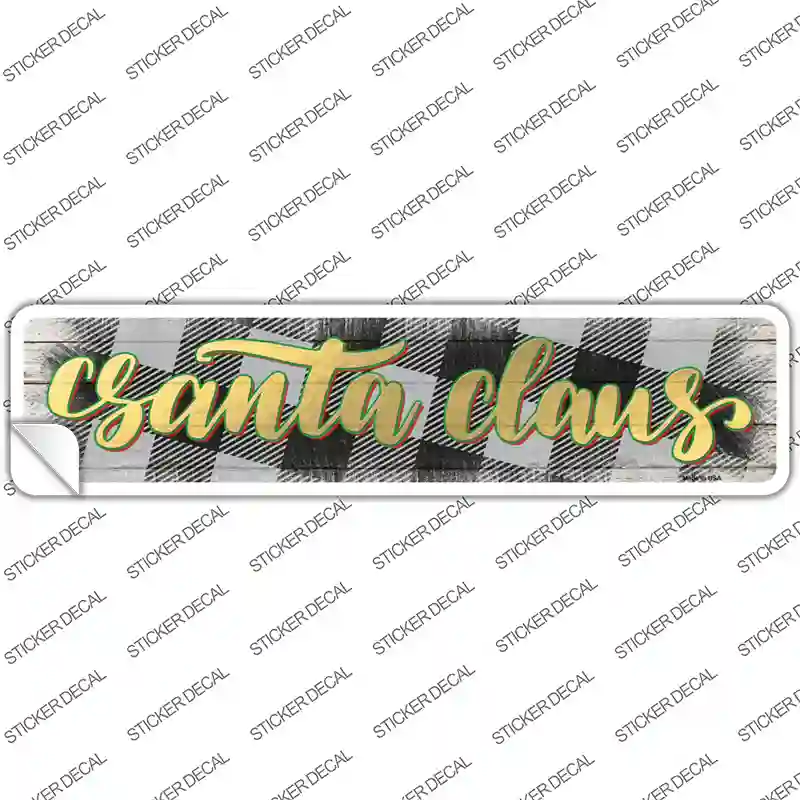 Santa Claus White Novelty Narrow Sticker Decal Small