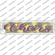 Cheers Yellow Novelty Narrow Sticker Decal Small