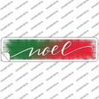 Noel Green and Red Novelty Narrow Sticker Decal Small