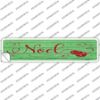 Noel Green Novelty Narrow Sticker Decal Small