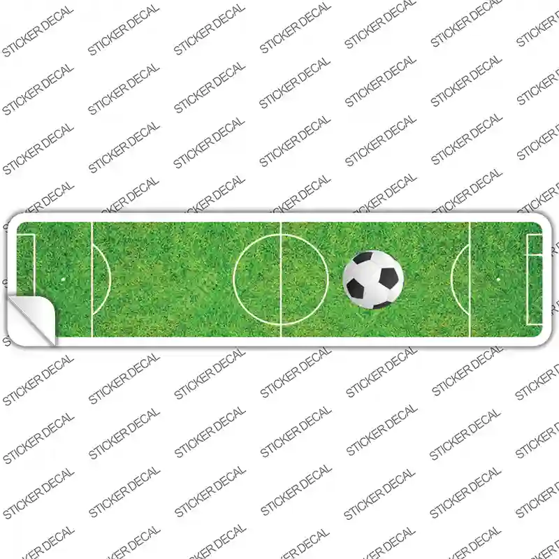 Soccer Field Novelty Narrow Sticker Decal