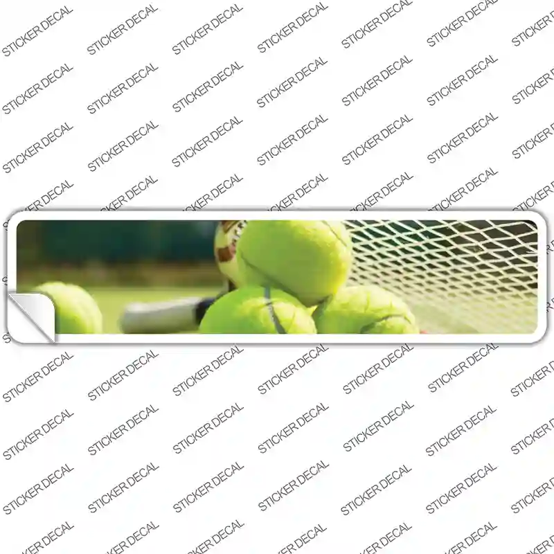 Tennis with Racket Novelty Narrow Sticker Decal