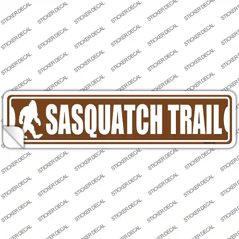 Sasquatch Trail Novelty Narrow Sticker Decal Small