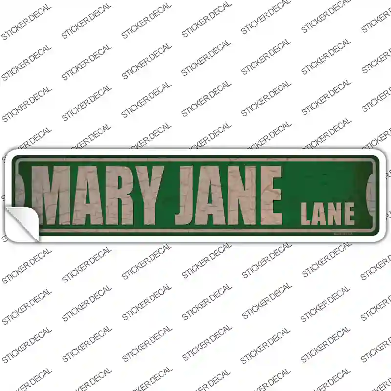 Mary Jane Lane Novelty Narrow Sticker Decal Small