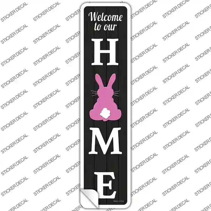 Home Bunny Novelty Narrow Sticker Decal Small