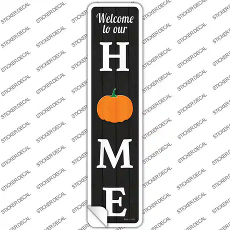 Home Pumpkin Novelty Narrow Sticker Decal Small