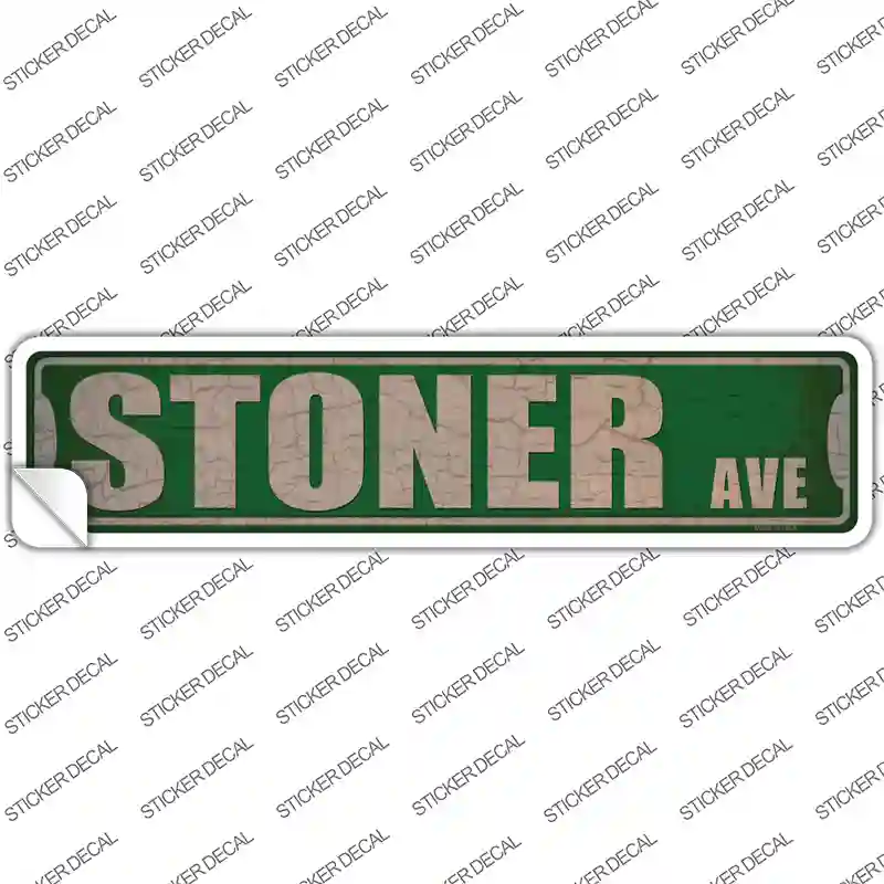 Stoner Ave Novelty Narrow Sticker Decal Small