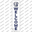 Welcome with Dog Novelty Narrow Sticker Decal Small