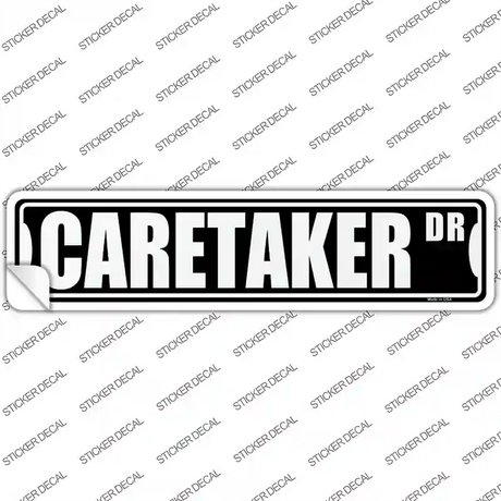 Caretaker Dr Novelty Narrow Sticker Decal Small