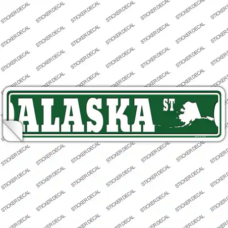 Alaska St Silhouette Novelty Narrow Sticker Decal Small