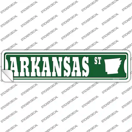 Arkansas St Silhouette Novelty Narrow Sticker Decal Small