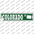 Colorado St Silhouette Novelty Narrow Sticker Decal Small