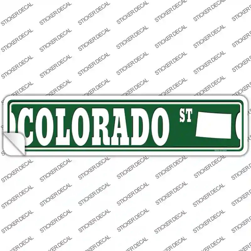 Colorado St Silhouette Novelty Narrow Sticker Decal Small