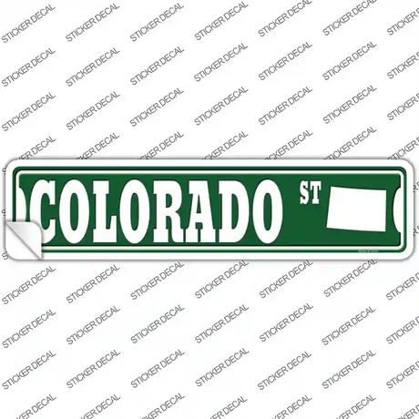 Colorado St Silhouette Novelty Narrow Sticker Decal Small