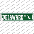 Delaware St Silhouette Novelty Narrow Sticker Decal Small