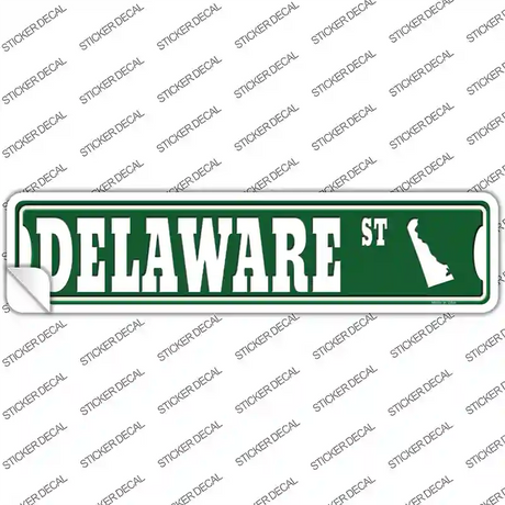 Delaware St Silhouette Novelty Narrow Sticker Decal Small