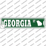 Georgia St Silhouette Novelty Narrow Sticker Decal Small