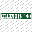 Illinois St Silhouette Novelty Narrow Sticker Decal Small