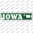 Iowa St Silhouette Novelty Narrow Sticker Decal Small