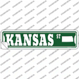 Kansas St Silhouette Novelty Narrow Sticker Decal Small