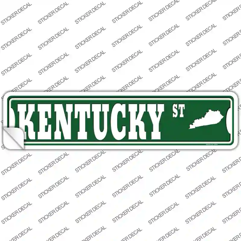 Kentucky St Silhouette Novelty Narrow Sticker Decal Small