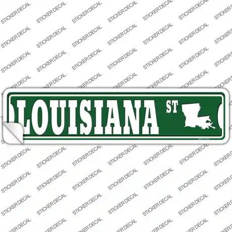 Louisiana St Silhouette Novelty Narrow Sticker Decal Small