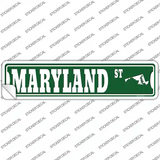 Maryland St Silhouette Novelty Narrow Sticker Decal Small