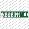 Mississippi St Silhouette Novelty Narrow Sticker Decal Small