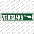 Nebraska St Silhouette Novelty Narrow Sticker Decal Small