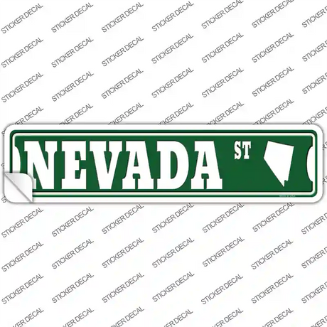 Nevada St Silhouette Novelty Narrow Sticker Decal Small