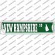 New Hampshire St Silhouette Novelty Narrow Sticker Decal Small