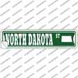 North Dakota St Silhouette Novelty Narrow Sticker Decal Small