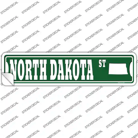 North Dakota St Silhouette Novelty Narrow Sticker Decal Small