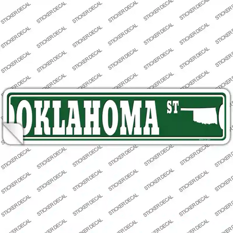 Oklahoma St Silhouette Novelty Narrow Sticker Decal Small