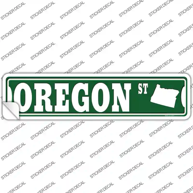 Oregon St Silhouette Novelty Narrow Sticker Decal Small