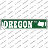 Oregon St Silhouette Novelty Narrow Sticker Decal Small