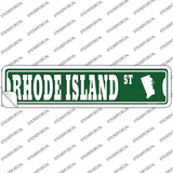 Rhode Island St Silhouette Novelty Narrow Sticker Decal Small