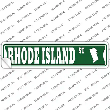 Rhode Island St Silhouette Novelty Narrow Sticker Decal Small