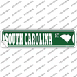 South Carolina St Silhouette Novelty Narrow Sticker Decal Small