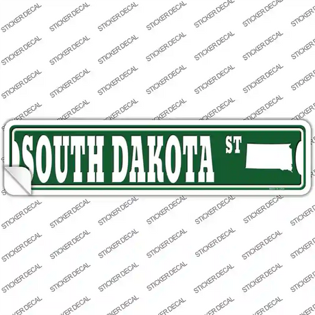 South Dakota St Silhouette Novelty Narrow Sticker Decal Small