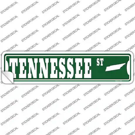 Tennessee St Silhouette Novelty Narrow Sticker Decal Small