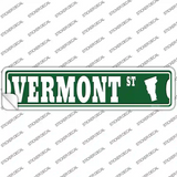 Vermont St Silhouette Novelty Narrow Sticker Decal Small