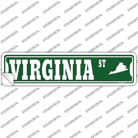 Virginia St Silhouette Novelty Narrow Sticker Decal Small