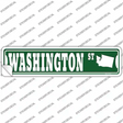 Washington St Silhouette Novelty Narrow Sticker Decal Small