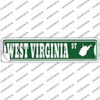 West Virginia St Silhouette Novelty Narrow Sticker Decal Small